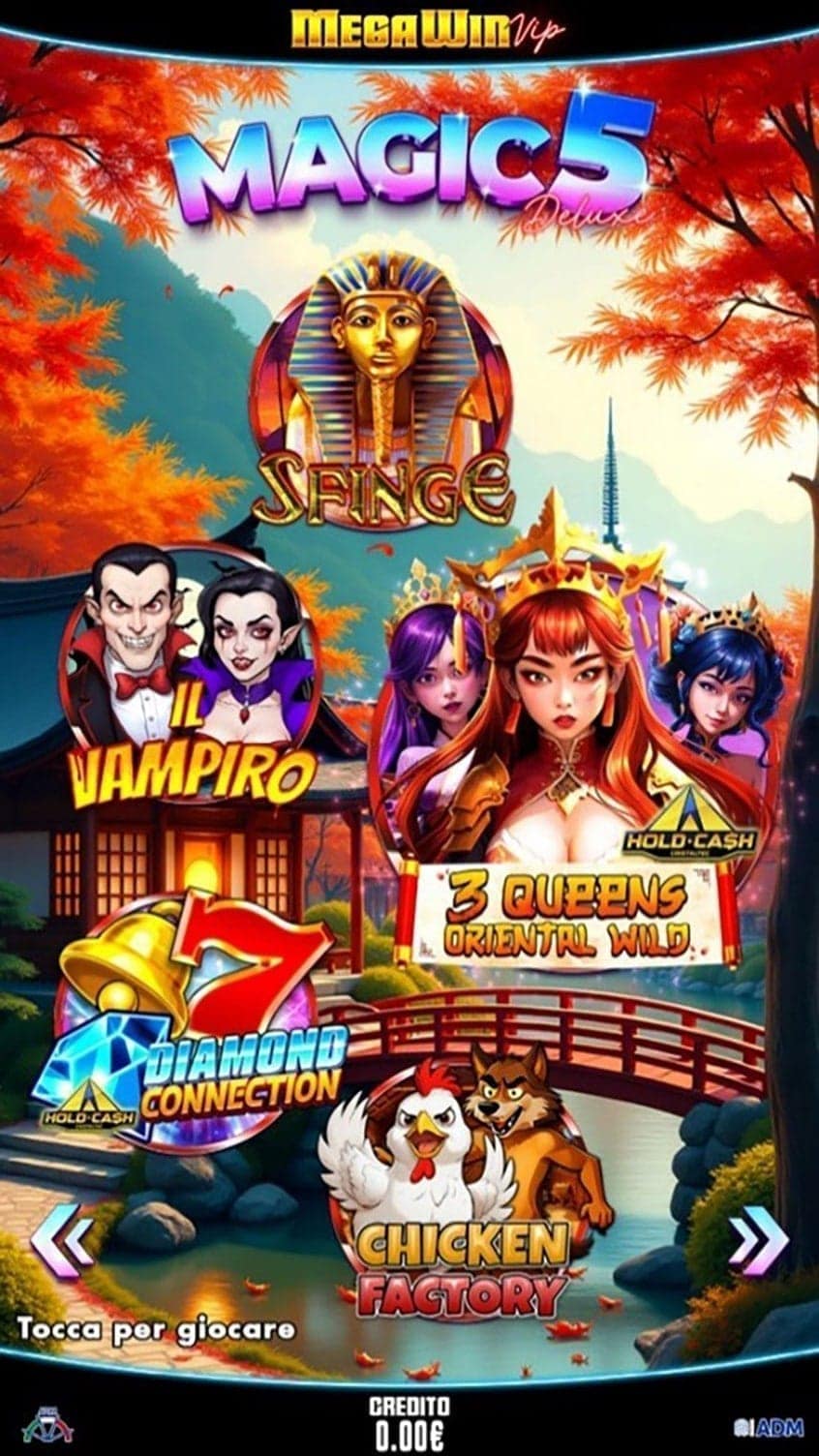 MEGA WIN VIP MAGIC 5 DELUXE — Schede